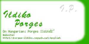 ildiko porges business card